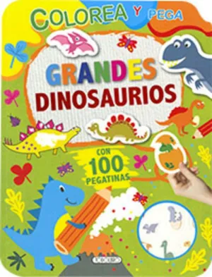 GRANDES DINOSAURIOS PEGA Y COLOREA